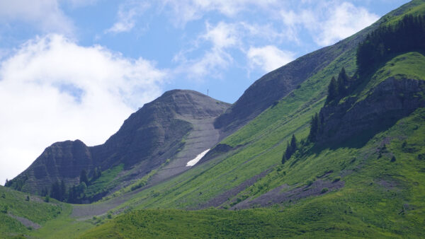 Wallpaper White, Sky, Mobile, Desktop, Mountains, Under, Greenery, Hills, Nature, Blue, Clouds