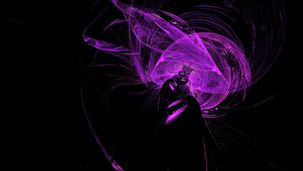 Wallpaper Purple, Dark, Art, Fractal, Desktop