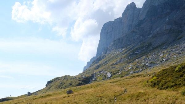 Wallpaper Rocks, Peak, Nature, Slope, High, Top, Mountain, Hill, Grass