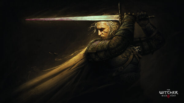 Wallpaper Background, Wild, The, Geralt, Witcher, Sword, Hunt, Rivia, With, Black