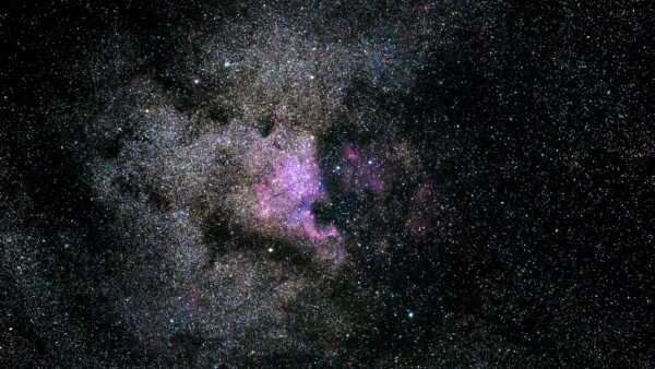 Wallpaper Glare, Clouds, Pink, Stars, Black, Sky, Space, Background