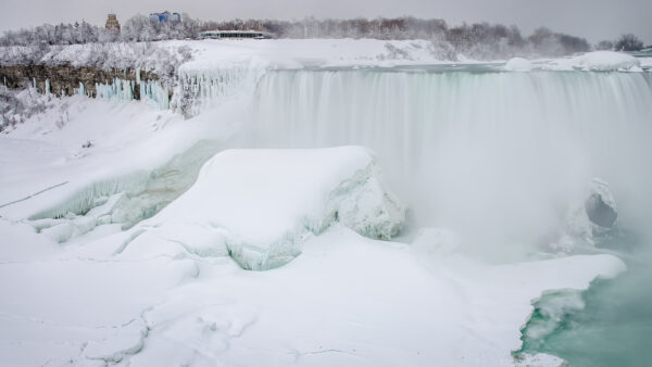 Wallpaper Nature, Beautiful, Winter, Frozen, Waterfall