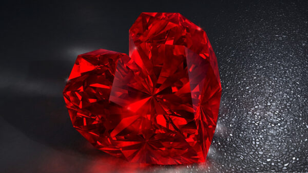 Wallpaper Stone, Heart, Red, Diamon, Shape