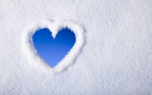 Wallpaper Snow, Heart