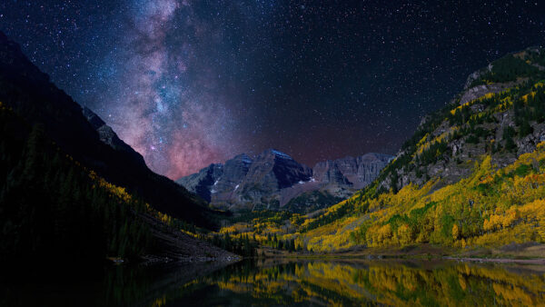 Wallpaper Way, Desktop, Milky, Starry, Nature, Night, Landscape