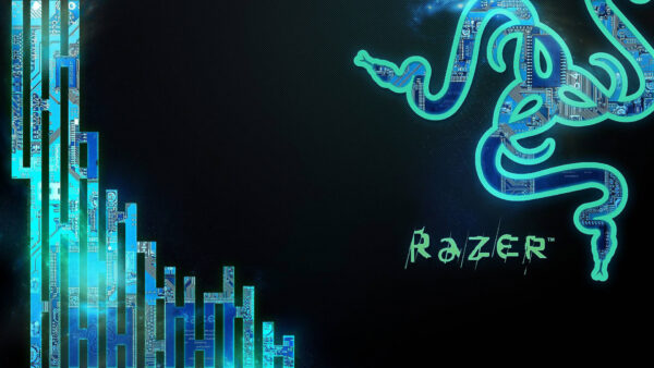 Wallpaper Razer, Logo, Desktop, Blue