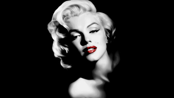 Wallpaper Black, And, Background, Celebrities, Photo, Having, Monroe, Marilyn, Lipstick, White, Desktop, Red
