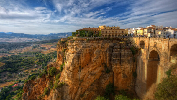 Wallpaper Andalusia, Top, Rock, House, Desktop, Mountain, Travel, Spain