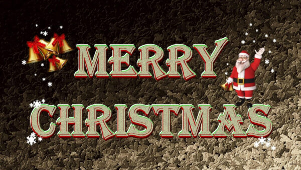 Wallpaper Santa, Wording, Christmas, Claus, With, Merry
