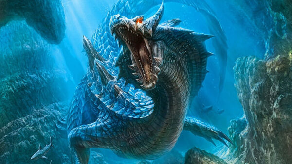 Wallpaper Dragon, Mouth, With, Open, Underwater