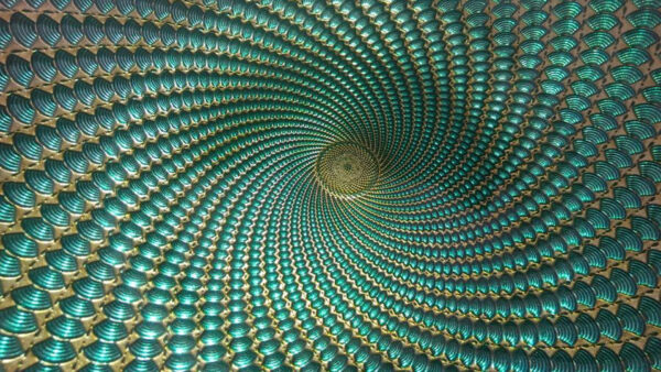 Wallpaper Lines, Abstraction, Abstract, Blue, Swirl, Shell, Fractal