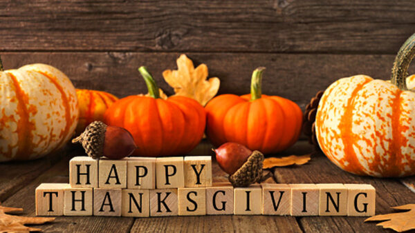 Wallpaper Background, Thanksgiving, Pumpkins, Letters, Happy, Orange