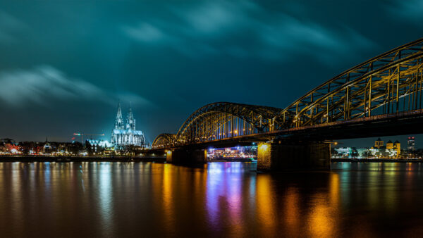 Wallpaper Rhine, Germany, Cologne, River, Travel, Western