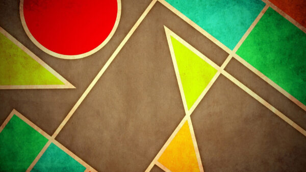 Wallpaper Shapes, Rectangle, Colorful, Circle, Triangle, Geometric, Lines