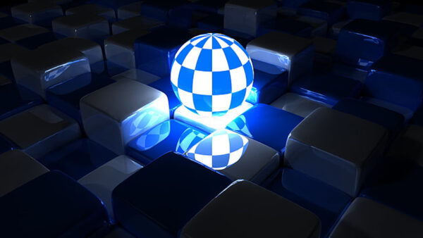 Wallpaper Blue, Balls, Sphere, White, Geometric, Shapes, Cubes