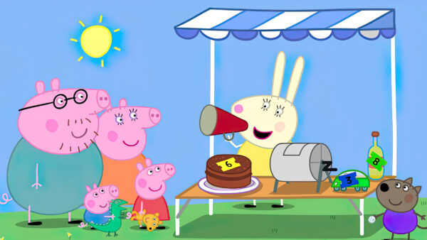 Wallpaper Sheep, Peppa, Suzy, Mummy, Granny, Grandpa, Pig, George, Daddy