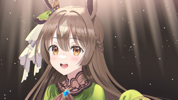 Wallpaper Green, Dress, Brown, Hair, Anime, Eyes, Girl