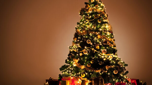 Wallpaper Decoration, Balls, Gift, Ornaments, Lights, Boxes, Christmas