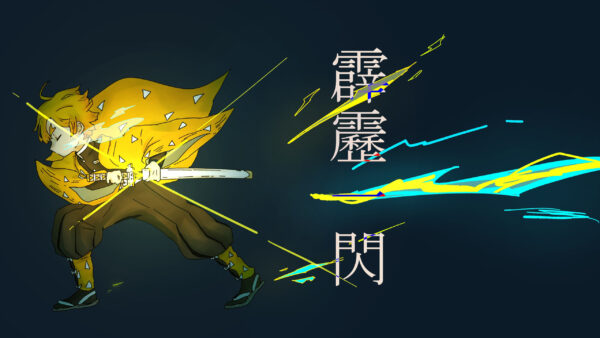 Wallpaper Sword, Slayer, Yellow, Agatsuma, With, Demon, Having, Anime, Desktop, Dress, Zenitsu