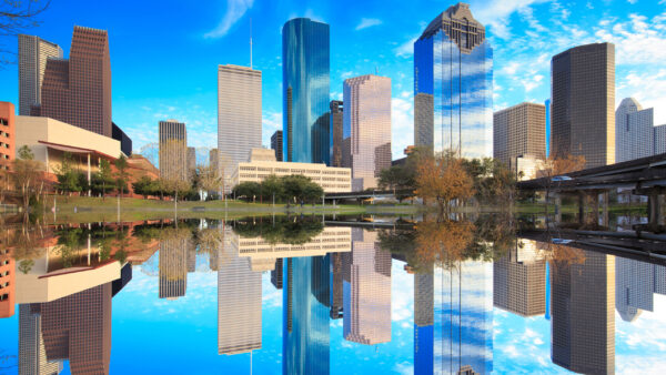 Wallpaper Desktop, Sky, With, Travel, Texas, Reflection, Lake, Height, Buildings