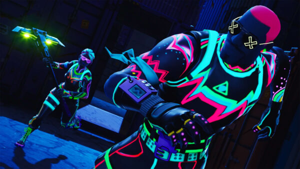 Wallpaper Neon, Fortnite, Desktop, 2020