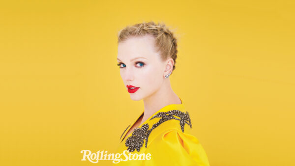 Wallpaper Desktop, Mobile, Swift, Dress, Blue, With, Yellow, Background, Eyes, Wearing, Taylor