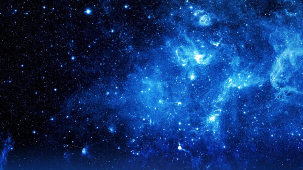 Wallpaper Nebula, Blue, Stars, Sky, Space