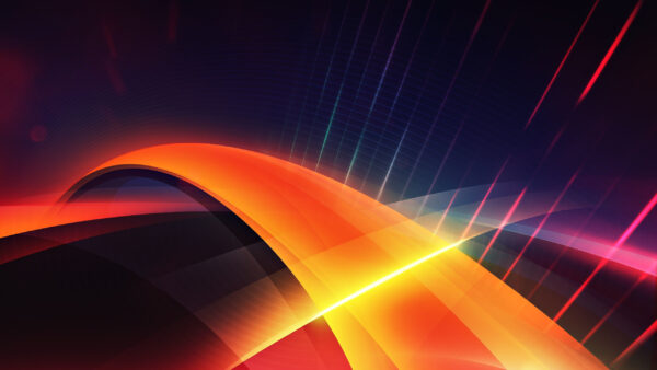 Wallpaper Lines, Red, Abstraction, Lights, Abstract, Yellow