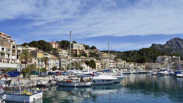 Wallpaper Harbor, Spain, Desktop, Majorca, Boat, Yacht, Bay, Travel