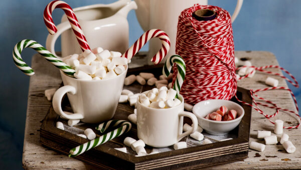 Wallpaper Desktop, White, Canes, Cane, Cups, Candy