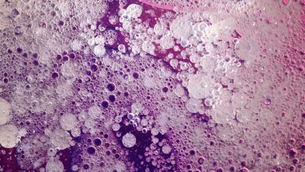 Wallpaper Bubbles, Lilac, White, Liquid, Violet, Abstract