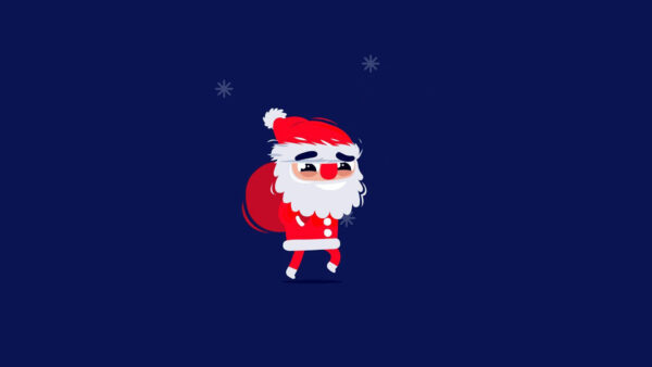 Wallpaper Background, Christmas, Blue, With, Santa, Countdown, Claus
