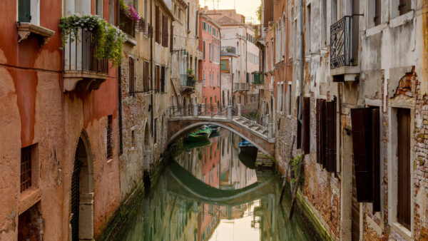 Wallpaper Buildings, Bridges, Stone, Water, Reflection, Travel, European, Canal