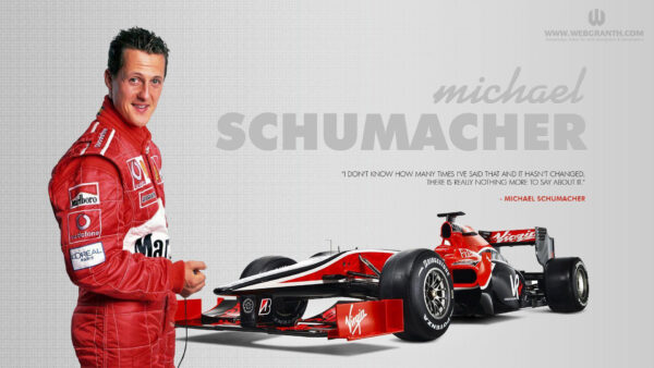 Wallpaper Race, Red, Formula, Near, Desktop, Schumacher, Car, Side, Michael, Standing