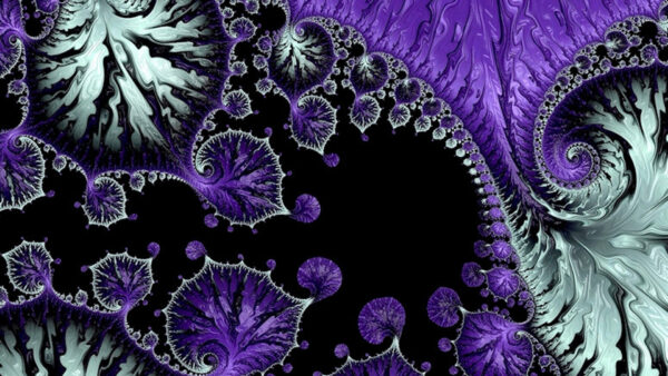 Wallpaper Abstraction, Purple, Abstract, Glowing, Black