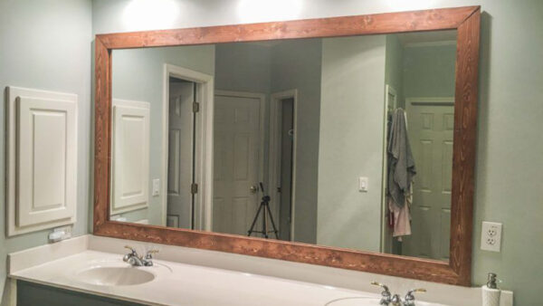 Wallpaper Wood, Mirror, Bathroom