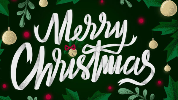 Wallpaper Background, Merry, Green, Christmas