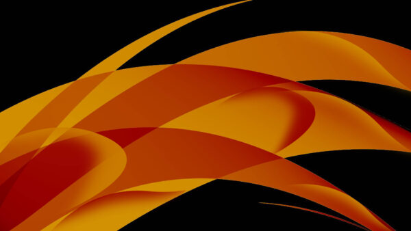 Wallpaper Wave, Ane, Desktop, Abstract, Yellow, Orange