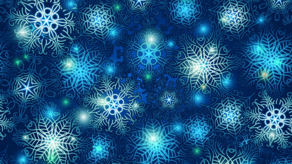 Wallpaper Artistic, White, Blue, Desktop, Snowflake, Mobile