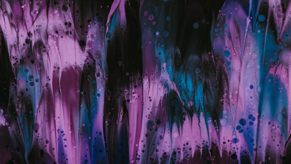 Wallpaper Mixed, Paints, Stains, Purple, Light, Blue, Desktop, Abstract, Black, Mobile