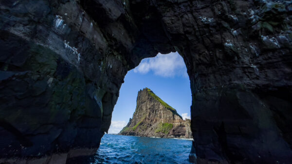 Wallpaper Green, Algae, Desktop, Covered, Mobile, Nature, Rock, Ocean, Arch