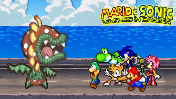 Wallpaper Hedgehog, Sonic, Games, The, Piranha, Mario, Yoshi, Luigi, Petey