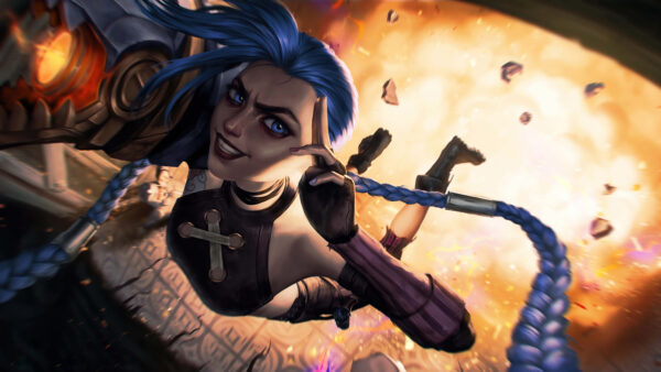 Wallpaper Hair, Eyes, Blue, Long, Jinx, Arcane