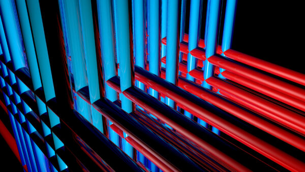 Wallpaper Red, Digital, Black, Stripes, CGI, Blue, Art, Abstract