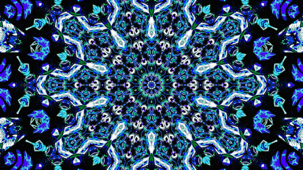 Wallpaper Desktop, Blue, White, Abstraction, Abstract, Shapes, Circles, Green, Mobile