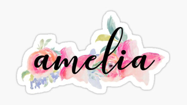 Wallpaper Amelia, White, Colorful, Word, Art, Background