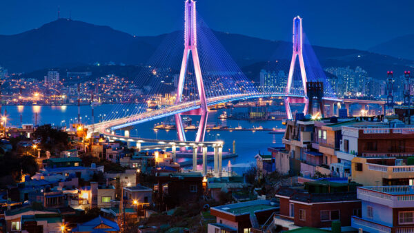 Wallpaper Bridge, Travel, Busan, Korea, Desktop, Bay, South, Building