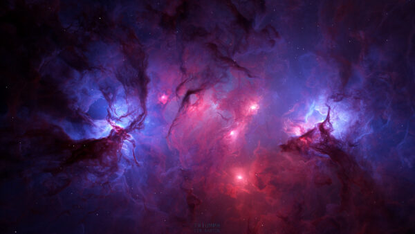 Wallpaper Pink, Stars, Light, Blue, Mobile, Desktop, Galaxy, Space