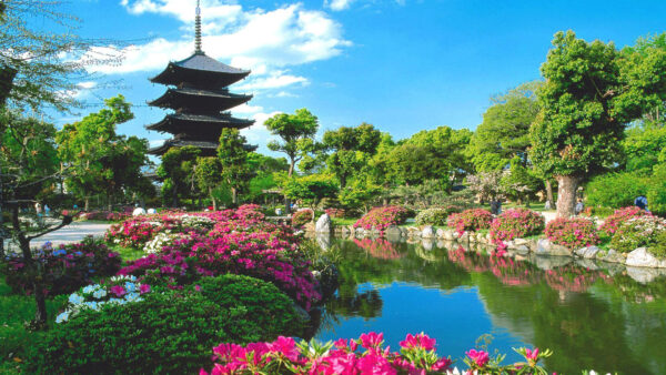 Wallpaper Park, Scenery, Beautiful, Garden, Japanese, View