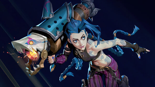 Wallpaper Jinx, Blue, Arcane, Hair